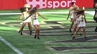 Saints Cheer Krewe Cheerleaders EndZone routine Spurs Stadium 2 October 2022 [upl. by Vitia456]