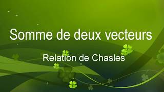 Somme de deux vecteurs  Relation de Chasles [upl. by Carly507]