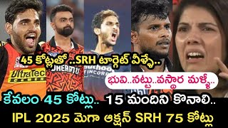 Indian premiere league 2025 mega auction sunrisers hyderabad players target list  Sports dictator [upl. by Direj]