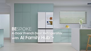 Bespoke 4Door Refrigerator with AI Family Hub™  Samsung [upl. by Eelegna]