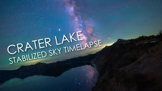 Crater Lake  Stabilized Sky Timelapse  Visualization of Earths Rotation  4K [upl. by Dace]