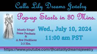 Calla Lily Dreams Jewelry Popup Starts Soon [upl. by Yasibit]