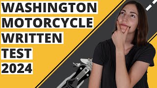 Washington DMV Motorcycle Written Test 2024 60 Questions with Explained Answers [upl. by Frasquito]