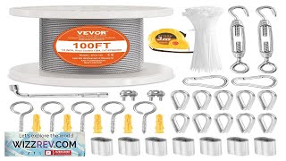 VEVOR T304 Stainless Steel Cable 18quot 7x7 Steel Wire Rope 100 ft Review [upl. by Ahsenauq]