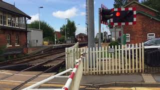 Wainfleet Station Level Crossing Lincolnshire Thursday 16082018 [upl. by Ahtanaram]