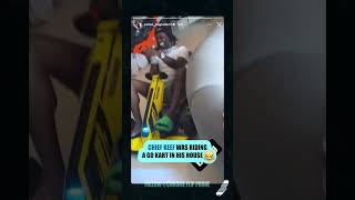 Chief Keef riding a Go Kart in his house 🏠😂 rap hiphop [upl. by Atsed]