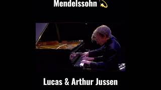 short piano brothers Lucas amp Arthur Jussen play Mendelssohn’s Andante amp Allegro for 4 hands [upl. by Yznel]