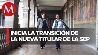 Delfina Gómez y Leticia Ramírez se reúnen para acordar transición en SEP [upl. by Ydissahc]