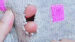 Great Way to Invisibly Repair Holes in Sweaters at Home Yourself [upl. by Gierk]