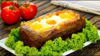 Gehaktbrood met een twist gevuld met ham kaas en ei [upl. by Lacagnia]