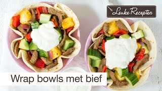 Recept wrap bowls met bief [upl. by Lewiss]