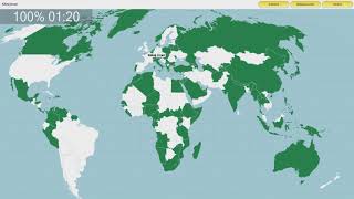 Seterra The World 159 countries in 3 min 14 sec [upl. by Nilrac]