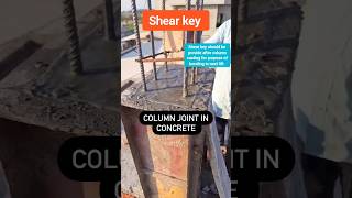 Shear key for concrete joints in construction civilengineering youtubeshorts site [upl. by Caffrey]