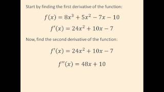 Finding Inflection Points [upl. by Gibbons]