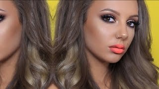 Hot Orange Airbrush Makeup Tutorial  Melania Yaneva [upl. by Anicul636]