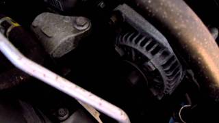 2005 Toyota Corolla 1ZZFE Engine With Old OEM Serpentine Belt Chirping Sound  Before Replacing [upl. by Selena]