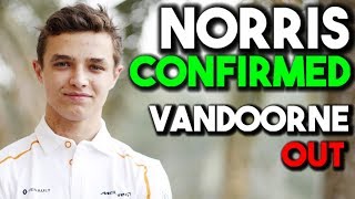 Norris replaces Vandoorne at McLaren for 2019 [upl. by Batty]