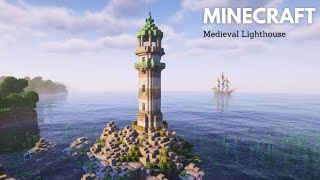 Minecraft How to build a small Medieval Lighthouse  Minecraft Tutorial [upl. by Estel688]