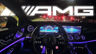 LATE NIGHT AMG GT63S POV DRIVE LOUD POPS AND BURBLES [upl. by Dagmar370]