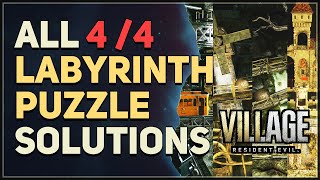 All 4 Labyrinth Puzzles Resident Evil 8 Village [upl. by Nashner]