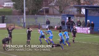 JUST THE GOALS  Penicuik Athletic v Broxburn Athletic [upl. by Anilyx]