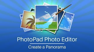 How to Create a Panorama from Multiple Photos  PhotoPad Photo Editor Tutorial [upl. by Clower]