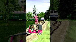 Cute girl dance on auto rickshaw vs attack the train amp flying the girl shortsfeed youtubeshorts [upl. by Irdua]