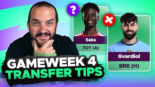 SELL SAKA 😬  FPL TRANSFER TIPS  GAMEWEEK 4  Fantasy Premier League Tips 202425 [upl. by Attebasile]