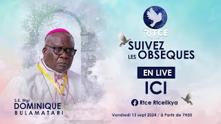 Messe dobsèques de Mgr Dominique Bulamatari évêque émérite du diocèse de Molegbe [upl. by Xonel]