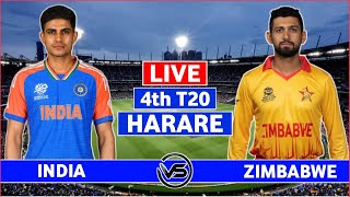 India vs Zimbabwe 4th T20 Live  IND vs ZIM 4th T20 Live Scores amp Commentary [upl. by Tamaru]