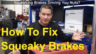 How to fix Squeaky brakes  Stop noisy brakes or squeaking Brakes [upl. by Orgel]