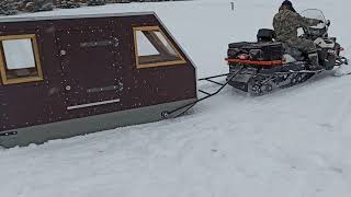 Снегоходный кемпер своими руками snowmobile camper саниволокуши для снегохода [upl. by Tiphany]