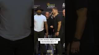 Jon Jones denies Stipe Miocics handshake at the UFC309 press conference [upl. by Tdnarb]