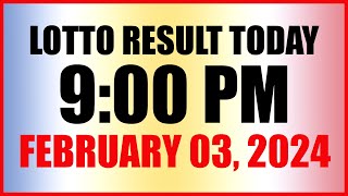 Lotto Result Today 9pm Draw February 3 2024 Swertres Ez2 Pcso [upl. by Ecirehc]