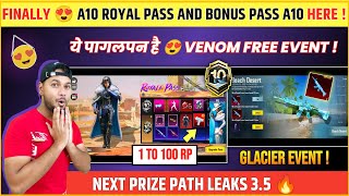 BIG GLACIER EVENT 😍 A10 Royal Pass  Next Prize Path Bgmi  Next Royal Pass Bgmi  A10 Bonus Pass [upl. by Imelda]