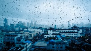 slow motion by train water rain along the window nature video rainy day in travel tourism [upl. by Adnim]