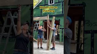 Headers for Our Overhang tinyhouse patiostyle construction diy [upl. by Garnet]