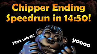 FNAF World SPEEDRUN  Chipper Ending in 1450 FP Normal WR [upl. by Garwin282]