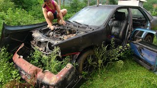 Found abandoned old car Restoration and engine repair and finishing Episode 1 [upl. by Nodnelg22]