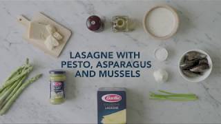 Lasagne with Pesto Genovese asparagus and mussels [upl. by Llehcnom]