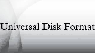 Universal Disk Format [upl. by Tiram]