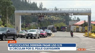 Moticiclistas pagarán peaje en el Túnel Guayasamín [upl. by Abihsot]