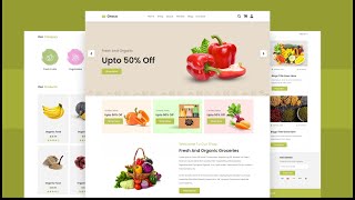 Create A Responsive Multipage Grocery Store Website Design  HTML CSS  SASS JavaScript [upl. by Lopes]