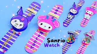 Sanrio Watch 🌷⏱️💗  Easy Craft ideas  Paper crafts  how to make  DIY  School Hack  miniature [upl. by Cai]