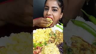 ASMR Eating South Indian ThaliRiceSadhyaKheerSambarPapadVeg Stir Fry ASMR Eating Food Video [upl. by Naitsirc]