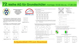 72  Mathe AG Grundschüler  Mathe Olympiade 2023  2024  1 Stufe  Klasse 4 [upl. by Jourdain]