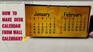 HOW TO MAKE DESK CALENDAR FROM WALL CALENDAR  DaddysHome [upl. by Akinit578]