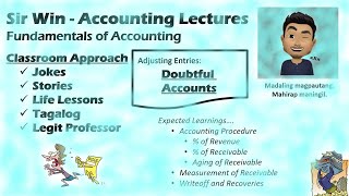 Lecture 05 Doubtful Accounts or Bad Debts Adjusting Entries Fundamentals of Accounting [upl. by Anitnamaid]