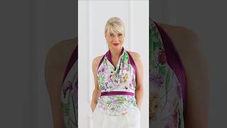 Seidentuch als Top  schnell und einfach binden scarfstyles scarftutorial fashionhacks [upl. by Phillis244]