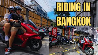 Touring Bangkok on a scooter  320 SP Motorcycle Parts and Gears [upl. by Dnivra]